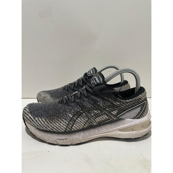 ASICS sneakers women’s RUNNING SHOES BLACK/WHITE LOW TOP LACE UP SIZE 7 - Picture 1 of 6